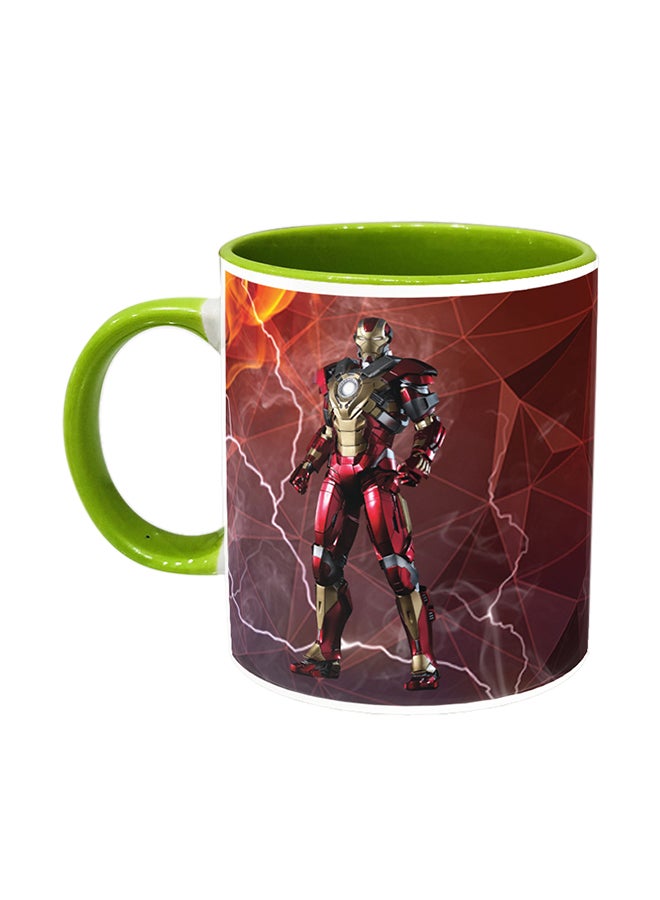 إمبريس مج قهوة من السيراميك مطبوع بصورة أيرون مان متعدد الألوان