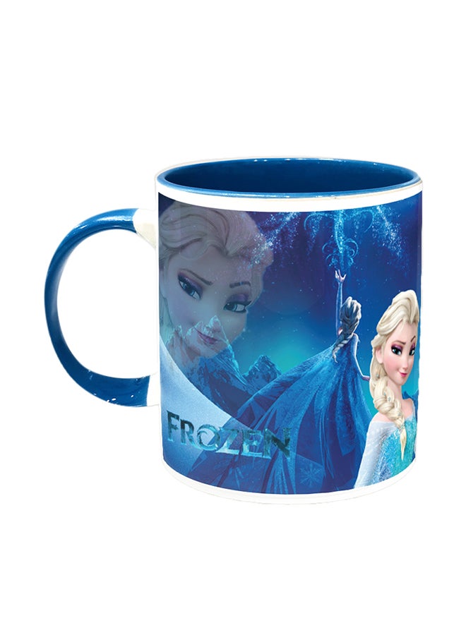 Frozen Elsa Printed Ceramic Coffee Mug Multicolour