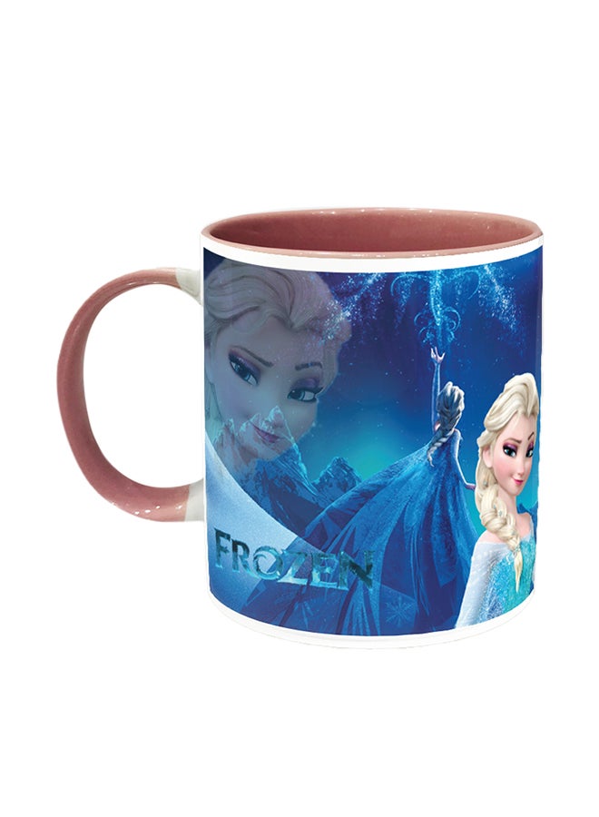 مج قهوة من السيراميك بطباعة شخصية إلسا من فيلم Frozen متعدد الألوان