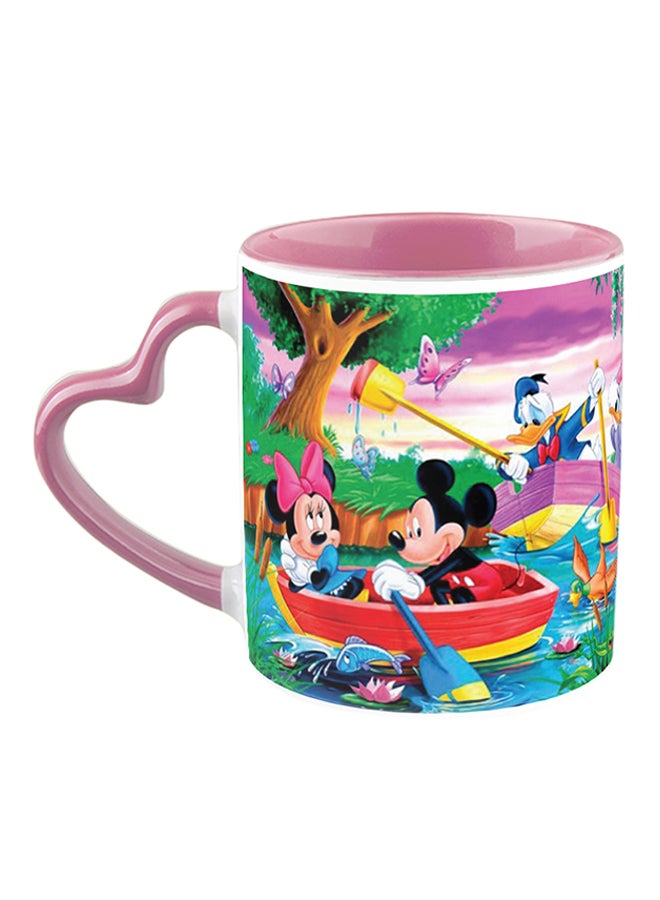 إمبريس مج قهوة من السيراميك مطبوع بصورة ميكي ماوس وميني ماوس متعدد الألوان