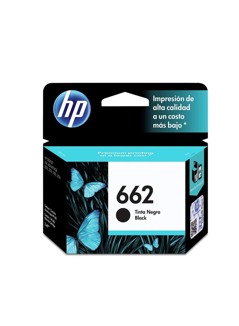 HP 662 Original Ink Advantage Cartridge Black - Image 1