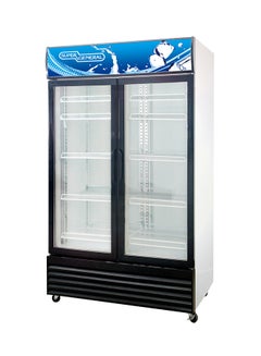 سوبر جنرال براد قائم بذاته مع بابٍ زجاجي 600 L SGSC818IF أسود/ أبيض 