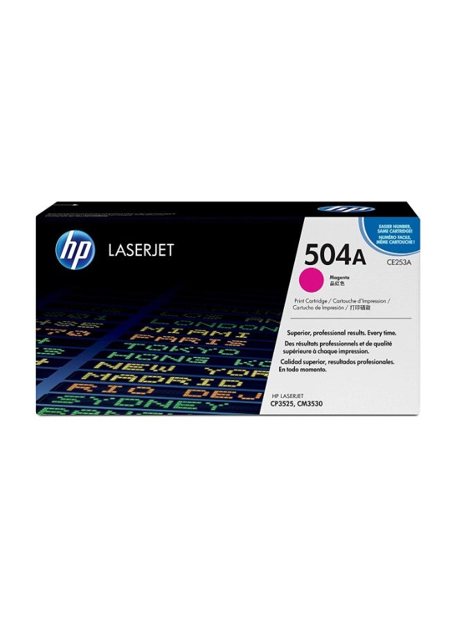 HP 504A Original LaserJet Toner Cartridge Magenta