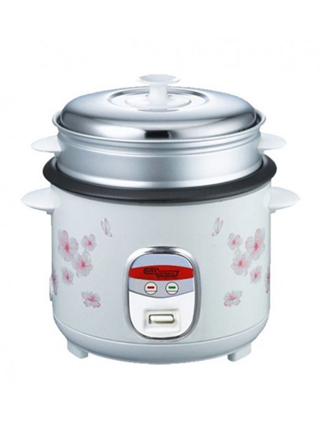 SUPER GENERAL Electric Rice Cooker 1.8 L 400.0 W SGRC18W Off White/Silver 