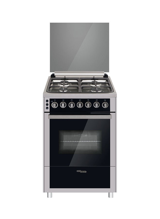 SUPER GENERAL 4-Burner Cooker Range SGC616FSBGOF Silver/Black 