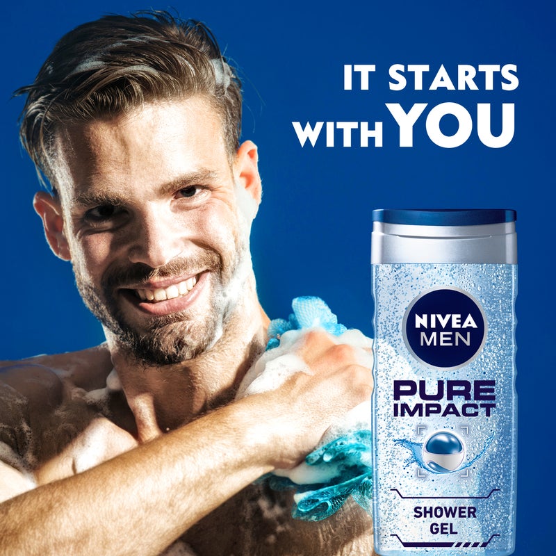 Nivea Shower Gel Pure Impact 500ml  - Image 2
