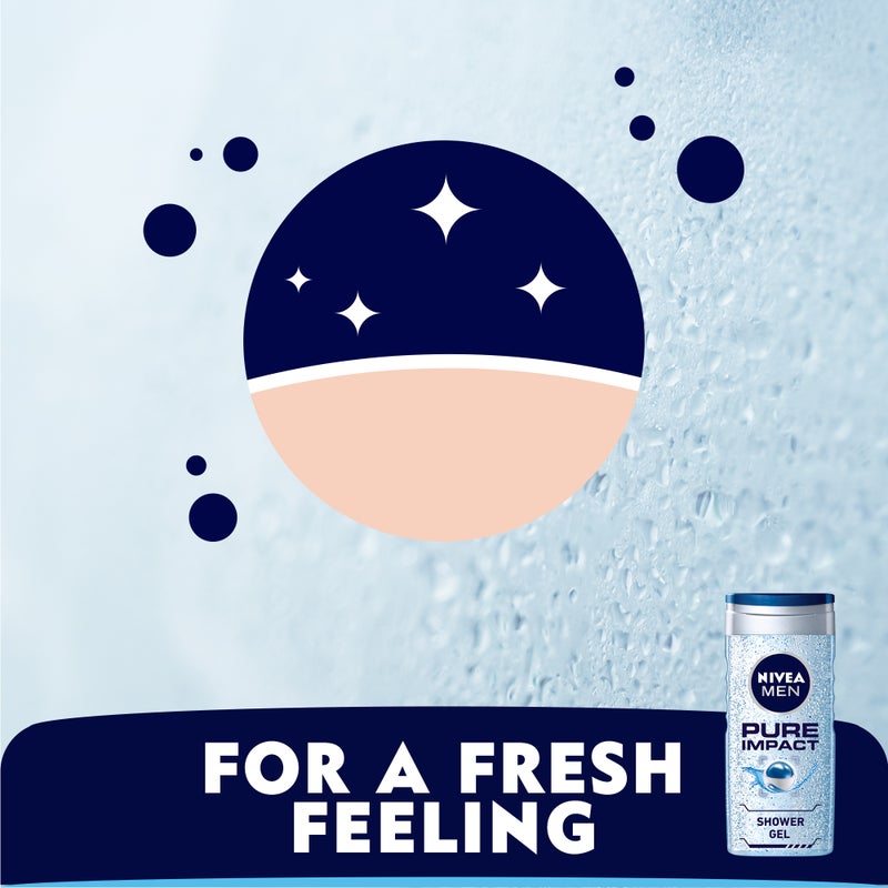 Nivea Shower Gel Pure Impact 500ml  - Image 4