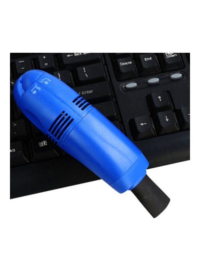 مكنسة كهربائية صغيرة للوحة المفاتيح مزودة بمنفذ USB أسود/أزرق - Image 2