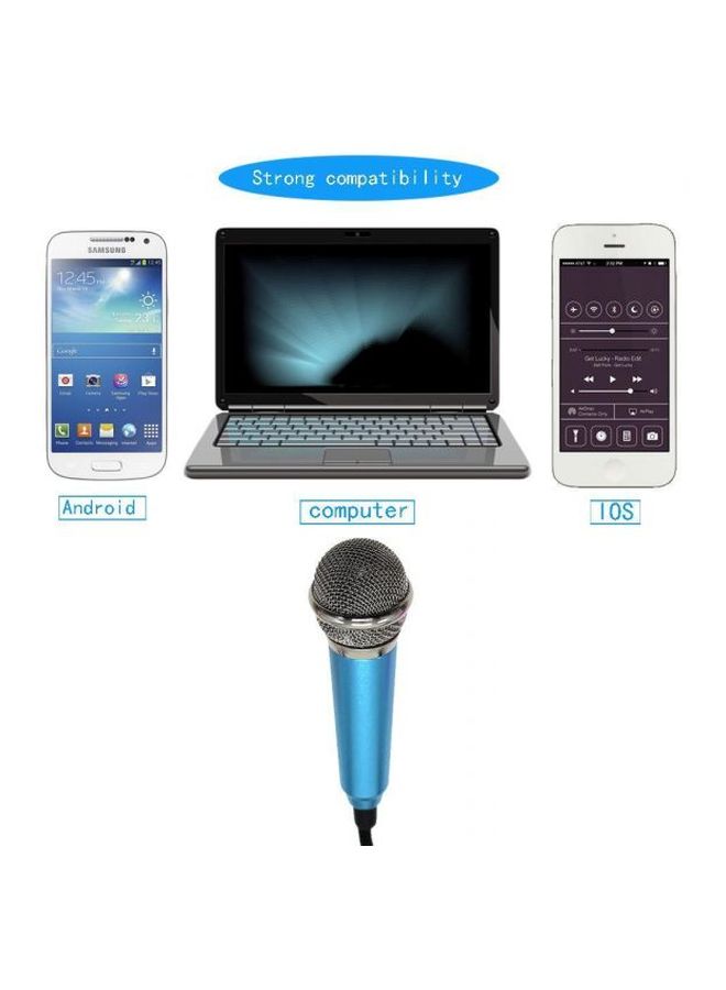 Mini Stereo Microphone 182.59276575.18 Blue/Silver - Image 3