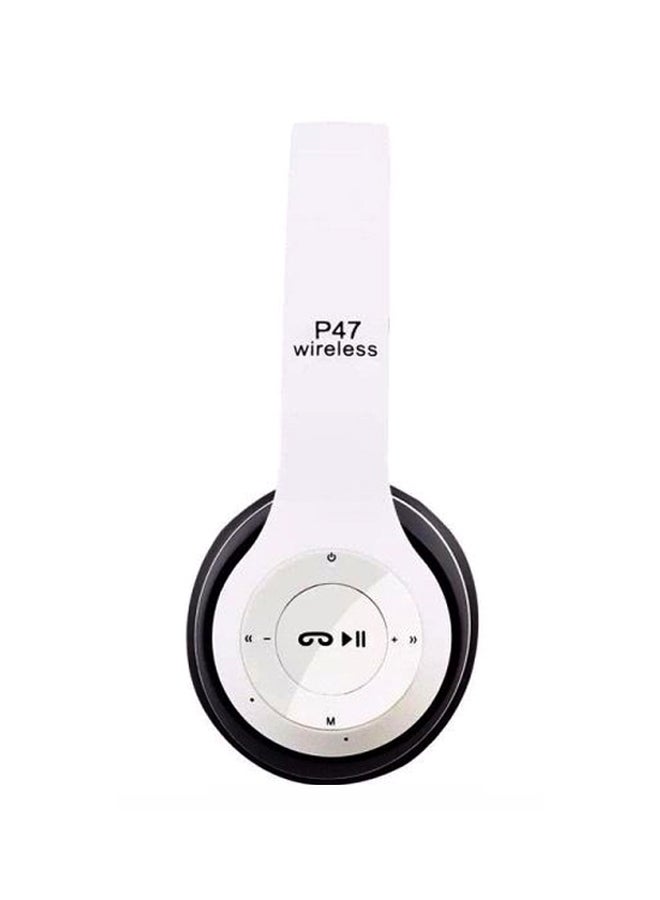 Generic P47 Bluetooth Headset White/Black 
