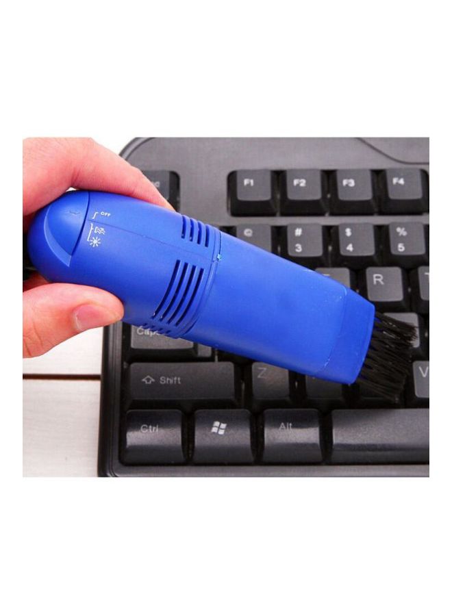 مكنسة كهربائية صغيرة للوحة المفاتيح مزودة بمنفذ USB أسود/أزرق - Image 3