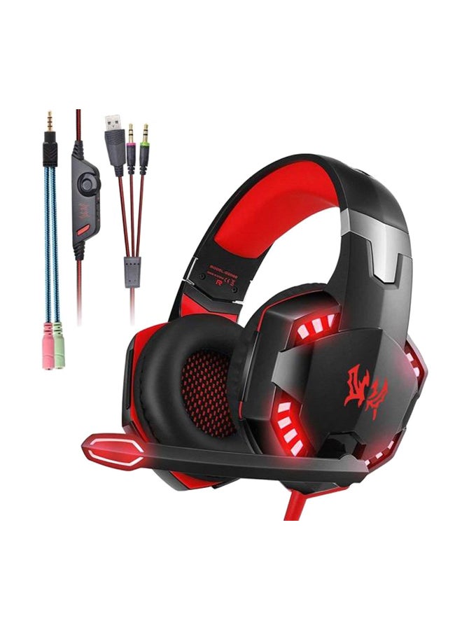 KOTION EACH Wired Over-Ear Gaming Headsets With Mic For PS4/PS5/XOne/XSeries/NSwitch/PC