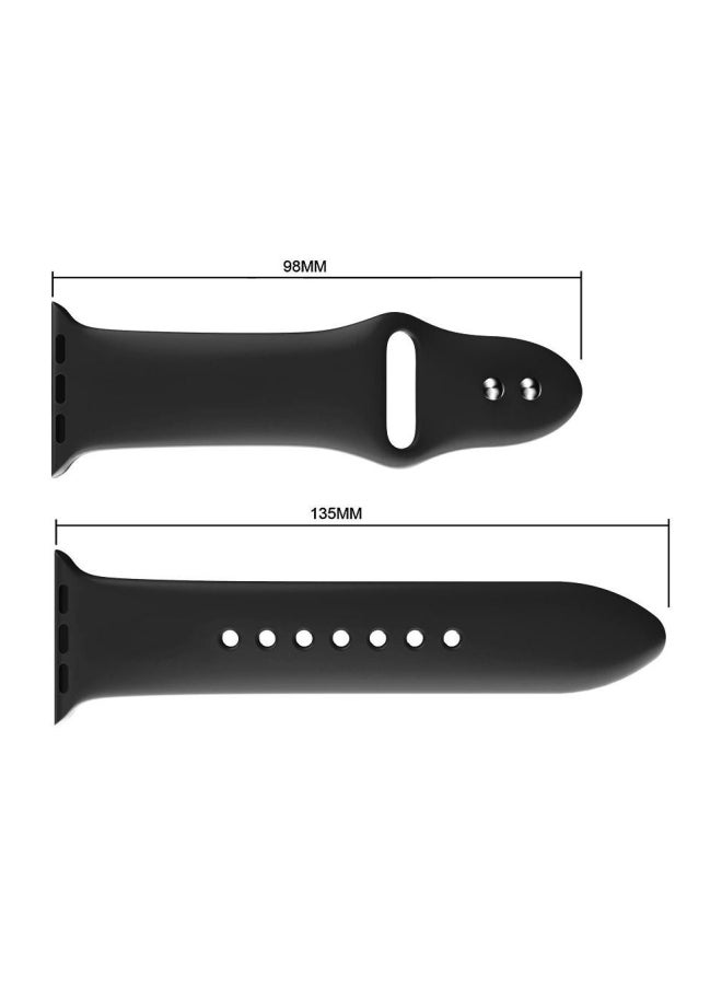Generic - Replacement Band For Apple Watch 4/3/2/1 44mm Black - Image 1