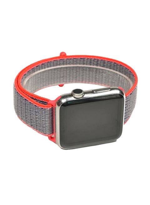 Replacement Smartwatch Band For Apple Series 3/2/1 42mm Grey/Red