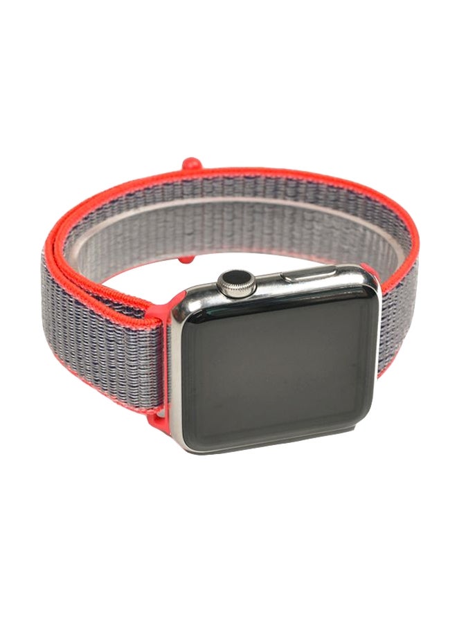 Generic - Replacement Smartwatch Band For Apple Series 3/2/1 42mm Grey/Red - Image 1
