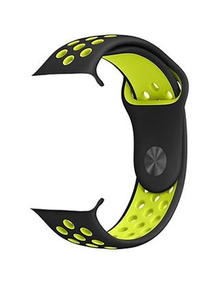Soft Silicone Replacement Band For Apple Watch 1/2 42mm Green/Black/Grey - v1554209473/N22918054A_1