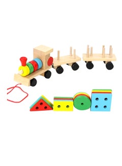 2-in-1 Educational Wooden Train Toy