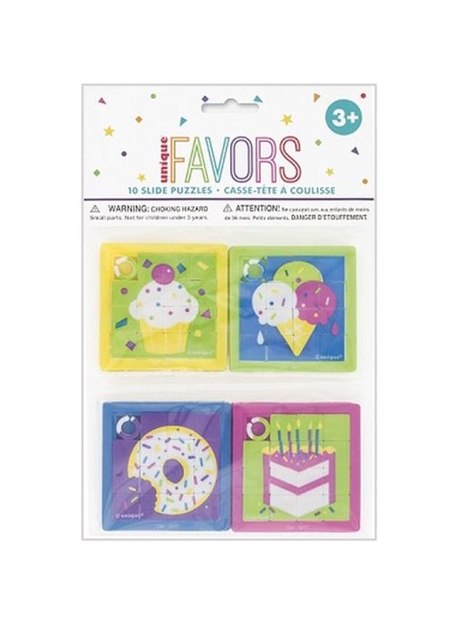 Unique 10-Piece Sliding Puzzle Set 2.4inch