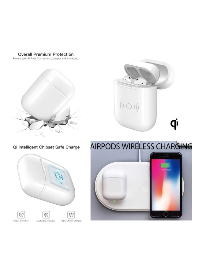 MARGOUN - Charging Pad 3 In 1 Air QI Wireless Power For Apple Watch 42mm (1st gen)/iPhone X/AirPods White - Image 1