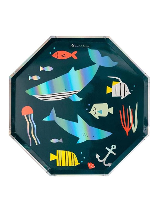 Meri Meri 8-Piece Under The Sea Dinner Plate Set 