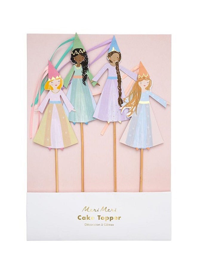 Meri Meri 4-Piece Magical Princess Cake Toppers 