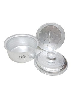 ARTC Pure Aluminium Basari Pot Mandi Biryani Aluminium Cooking Pot and Steam Pot Dia: 33cm Silver 33x15cm  - Image 4