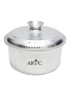 ARTC Pure Aluminium Basari Pot Mandi Biryani Aluminium Cooking Pot and Steam Pot Dia: 33cm Silver 33x15cm  - Image 2