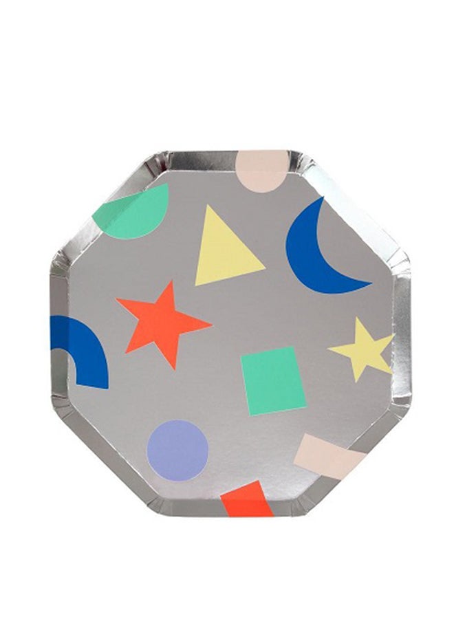 Meri Meri Pack Of 8 Geometric Side Plate 