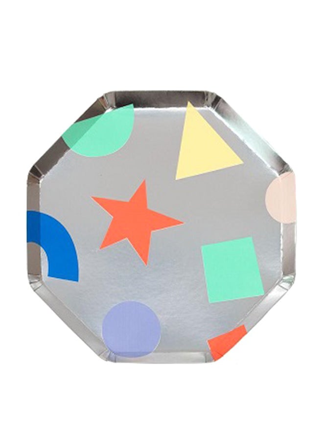 Meri Meri 8-Piece Geometric Side Plate Set 
