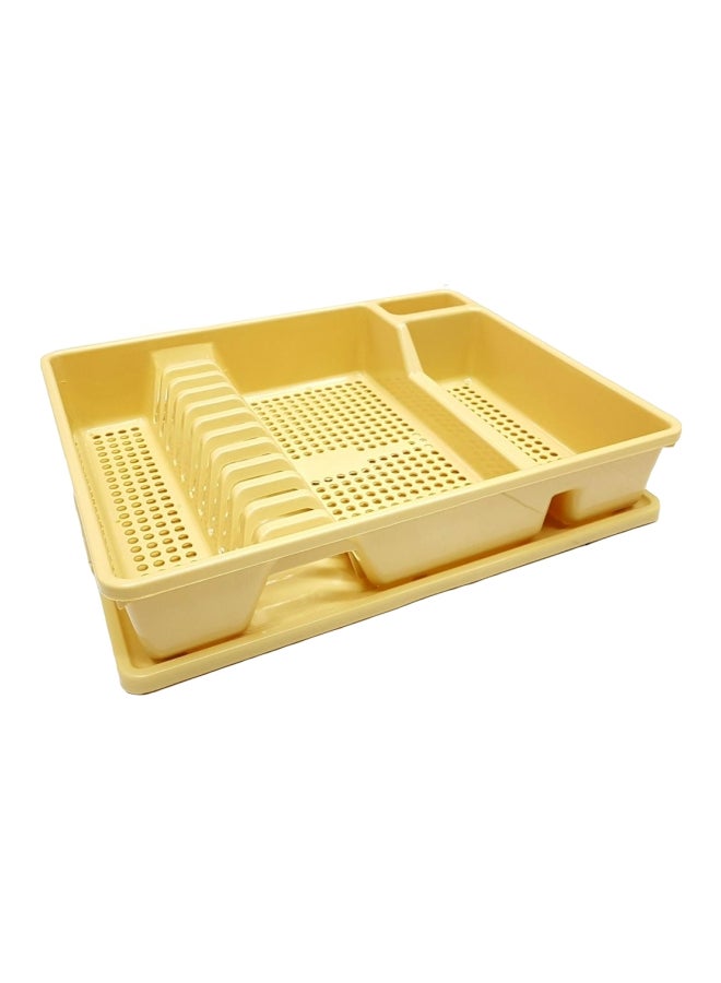 ARTC Kitchen Cutlery Dish Drainer Rack With Tray Beige 50x35x13centimeter  - Image 1