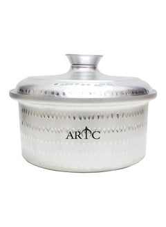 ARTC Pure Aluminium Basari Pot Mandi Biryani Aluminium Cooking Pot and Steam Pot Dia: 33cm Silver 33x15cm  - Image 3