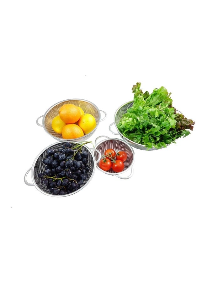 ARTC 6-Piece Vegetable Colander And Strainer Silver 35x35x20centimeter - Image 2