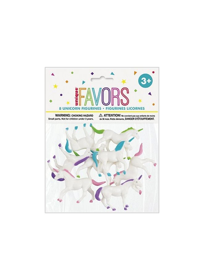 يونيك مجموعة قطع فنية على شكل يونيكورن مكونة من 8 قطع