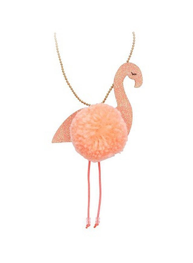 Meri Meri Flamingo Pompom Necklace 
