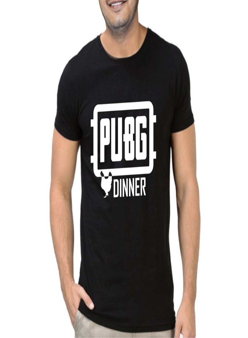 FMSTYLES PUBG Chicken Dinner Helmet Short Sleeve T-shirt Black  - Image 4