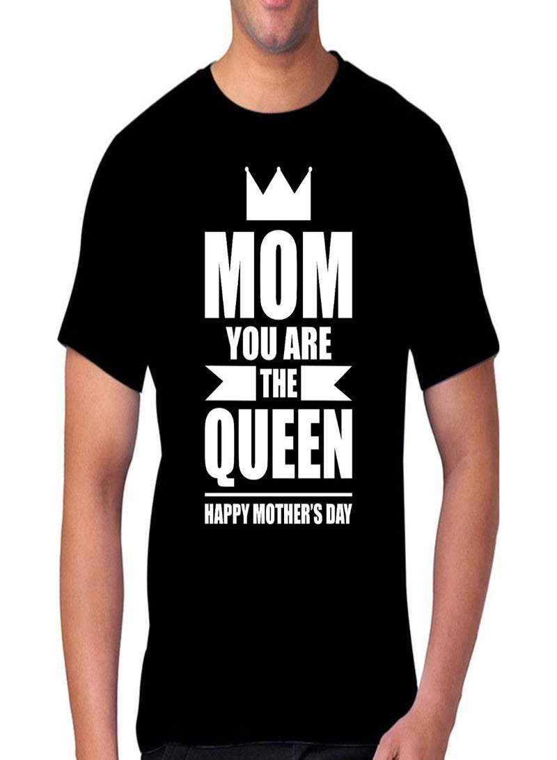 FMSTYLES Mom You Are The Queen Happy Mother's Day Short Sleeve T-shirt Black  - Image 1