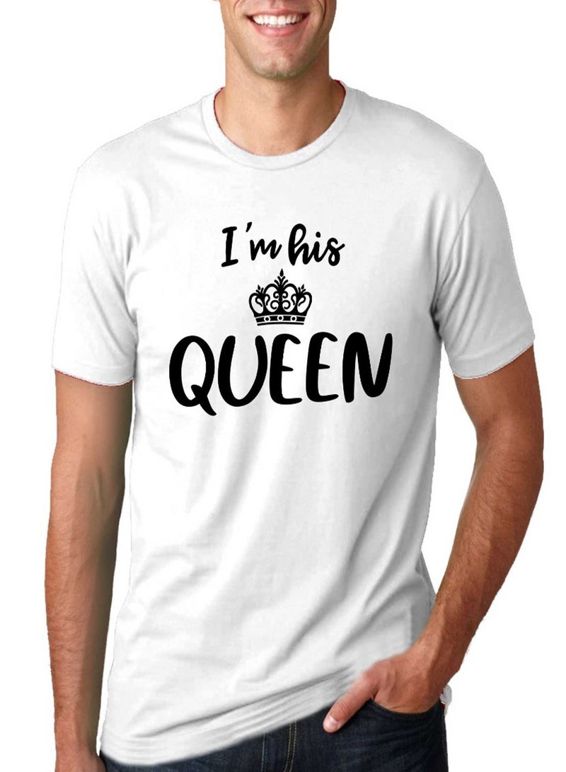 أف إم ستايلز تيشيرت بأكمام قصيرة مطبوع عليه كلمة " Queen" أبيض - Image 4