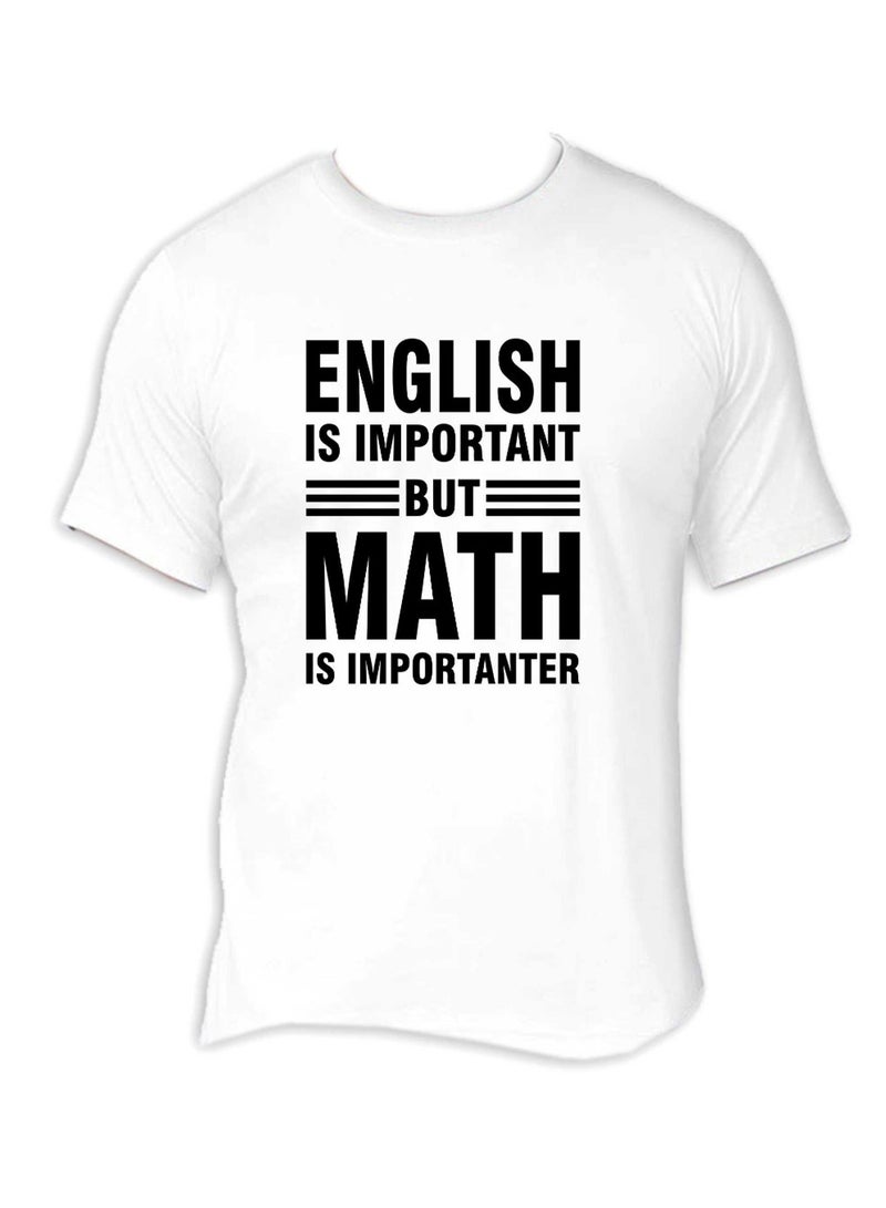 FMSTYLES - Math Is Importanter Short Sleeve T-shirt White - Image 1