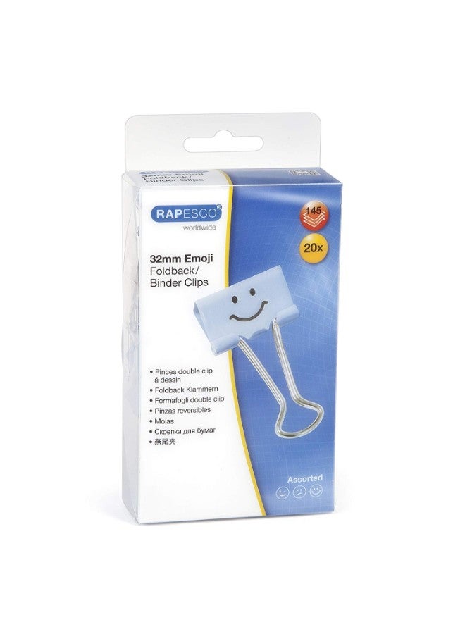 RAPESCO 20-Piece Emoji Binder Clip Multicolour - Image 3