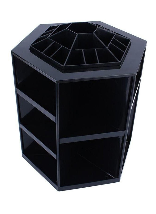 منظم مستحضرات التجميل يتميز بإمكانية دوران 360 درجة أسود - Image 1