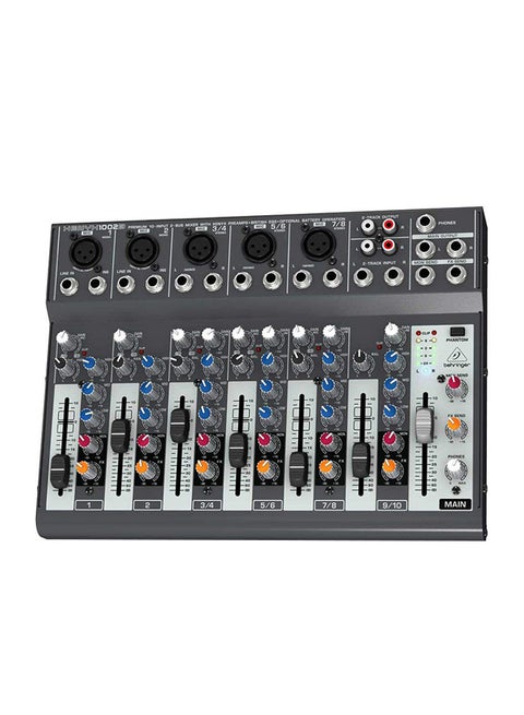 Premium 10-Input 2-Bus Mixer With Multi-FX Processor 1002B Grey/Red/Blue
