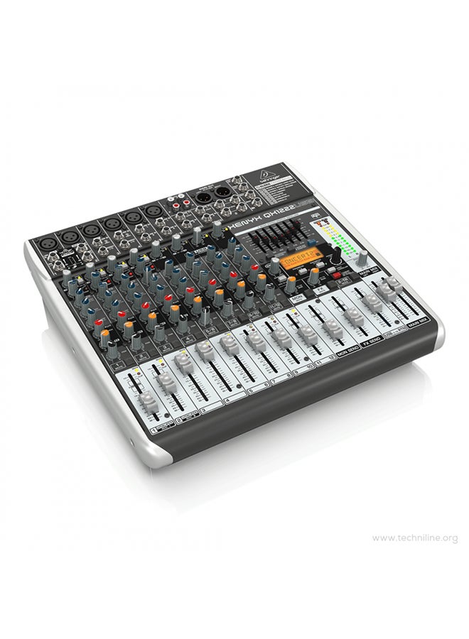 behringer - Premium 16-Input 2/2-Bus Mixer With Multi-FX Processor QX1222USB Grey/Red/Blue - Image 1