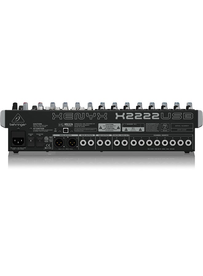 behringer - Premium 22-Input 2/2-Bus Mixer With Multi-FX Processor X2222USB Grey/Red/Blue - Image 1