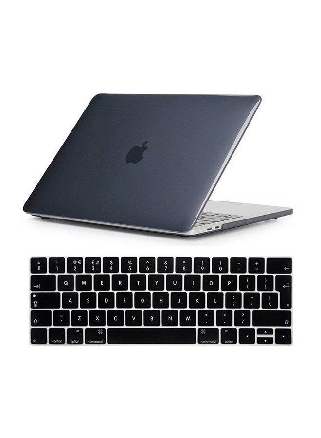 Hard Case Cover With Keyboard Skin For Macbook Pro 13 Inch Black  - Image 1