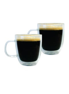 CRISTAL 2-Piece Double Wall Glass Cup Set Clear 310ml  - Image 1