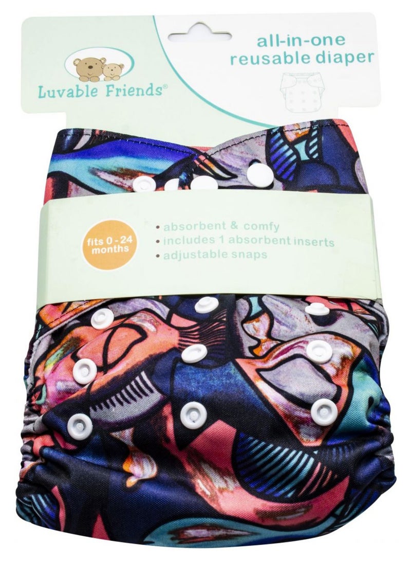 All-In-One Reusable Diaper, (10-18 kg)