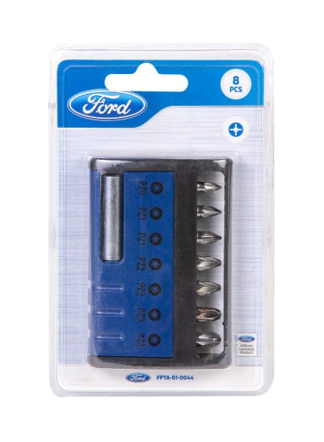 Ford 8-Piece Screw Driving Bits Blue/Black - Image 1