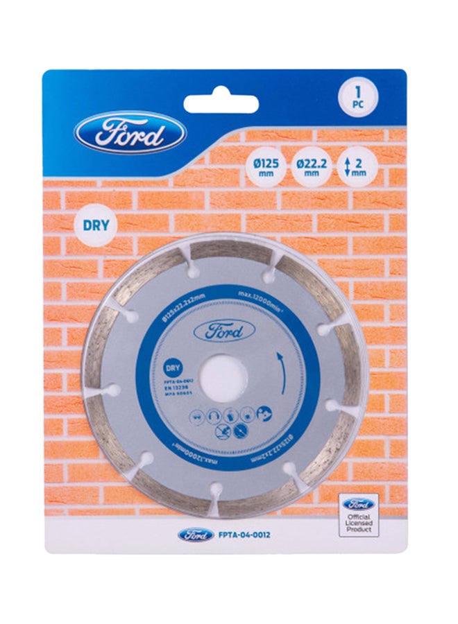 Ford Dry Diamond Disc Silver/Blue 125x22.2x2mm - Image 1