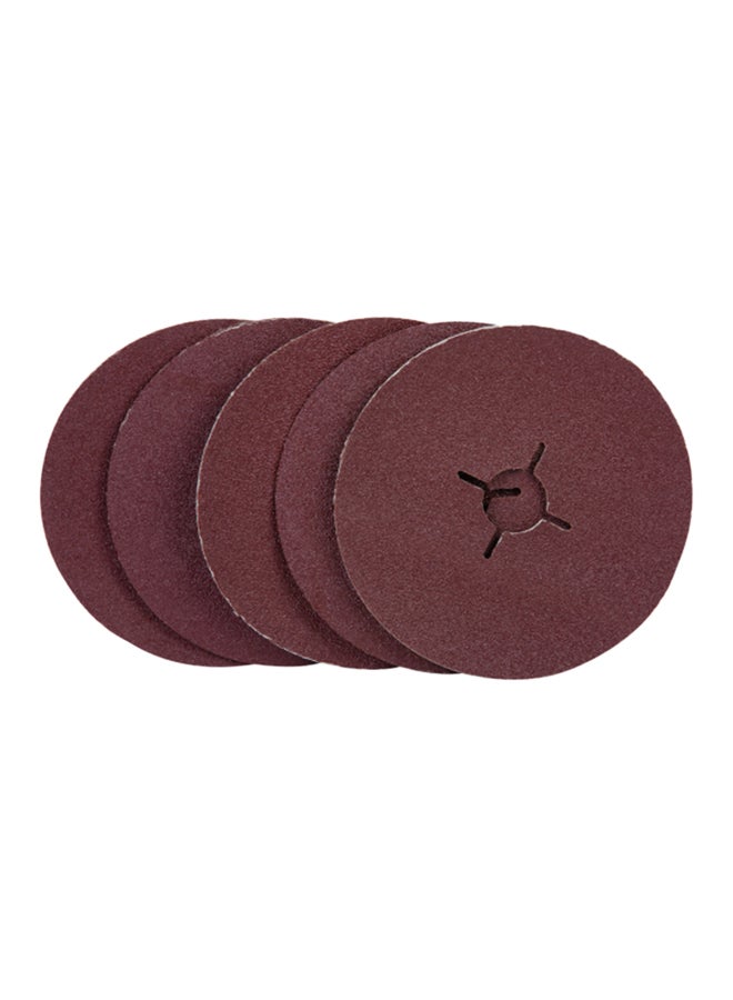 Ford Pack of 5 Angle Grinder Sand Paper Disc Red 125mm - Image 1