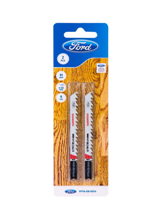 Ford Pack Of 2 HCS Jigsaw Blades Siver - Image 1